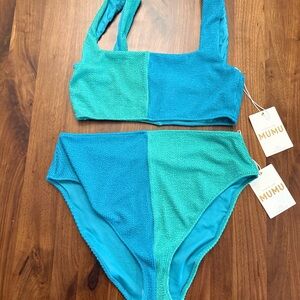 Show Me Your MuMu Vibrant Teal and Aqua Bikini